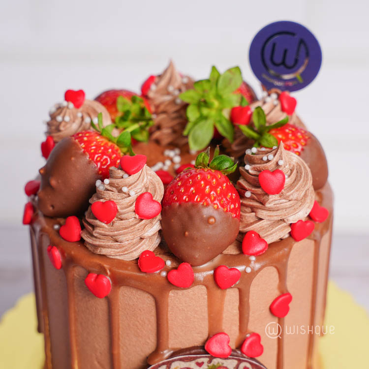 Berry Much In Love Happy Valentine's Day Chocolate Cake
