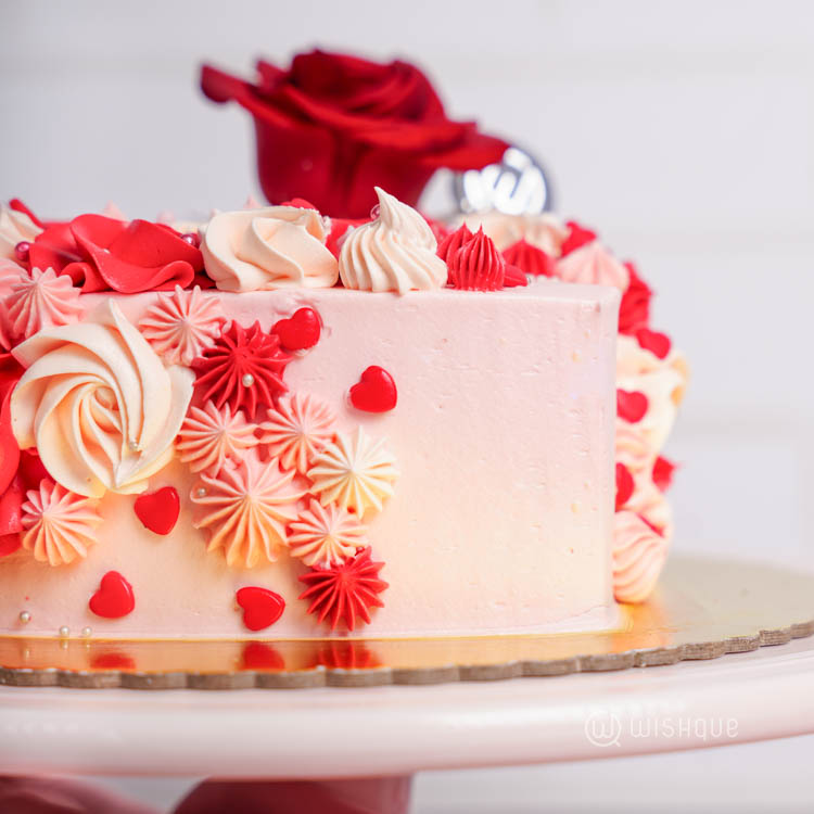 Blush of Love Red Velvet Cake
