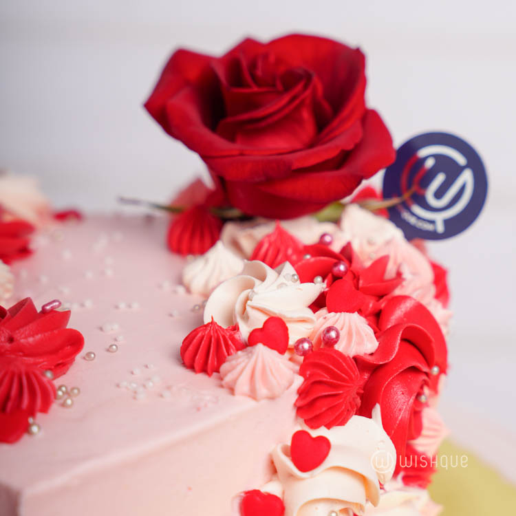 Blush of Love Red Velvet Cake