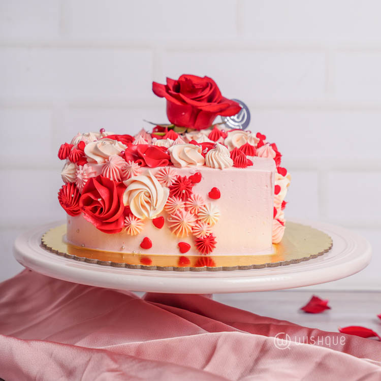 Blush of Love Red Velvet Cake