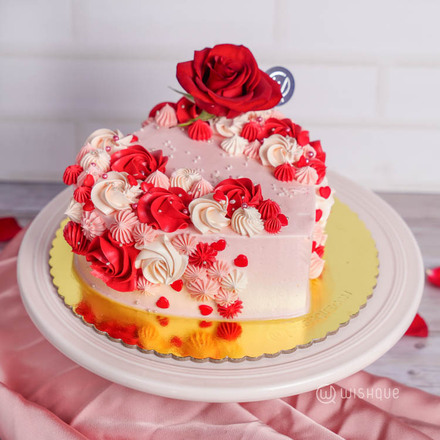 Blush of Love Red Velvet Cake
