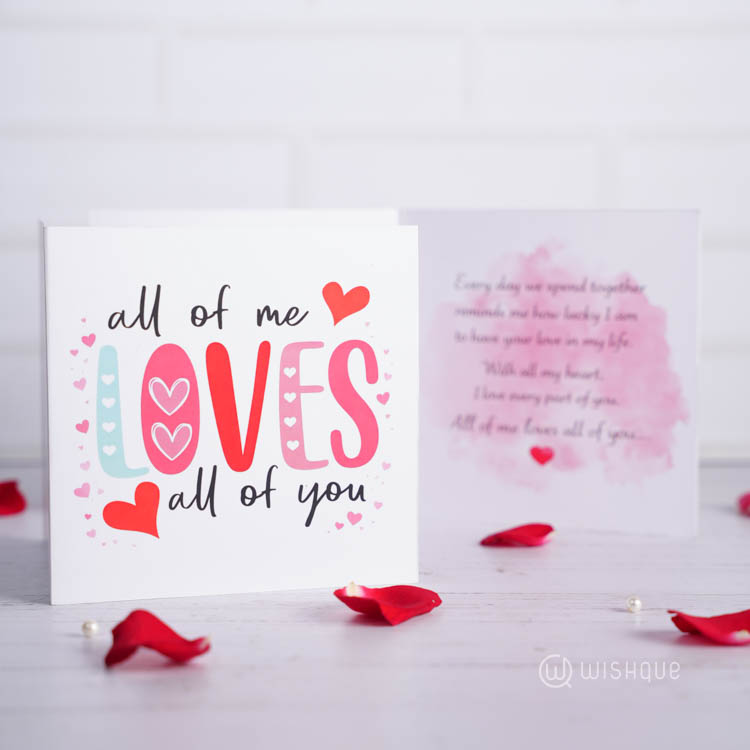 All Of Me LOVE All Of You Greeting Card