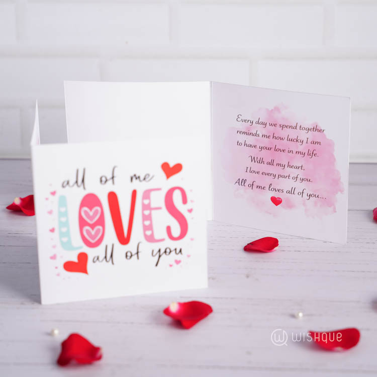 All Of Me LOVE All Of You Greeting Card