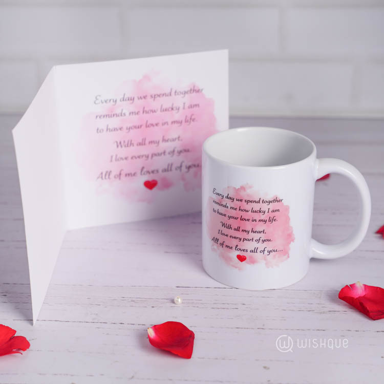 All Of Me LOVE All Of You Greeting Card & Printed Mug