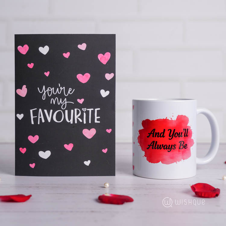 You're My Favourite Greeting Card & Printed Mug