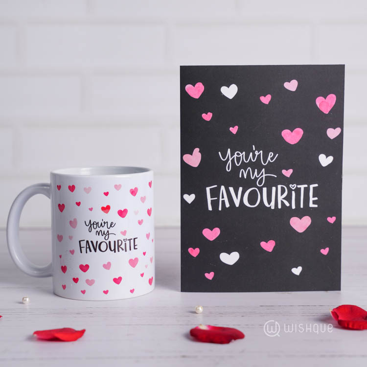 You're My Favourite Greeting Card & Printed Mug