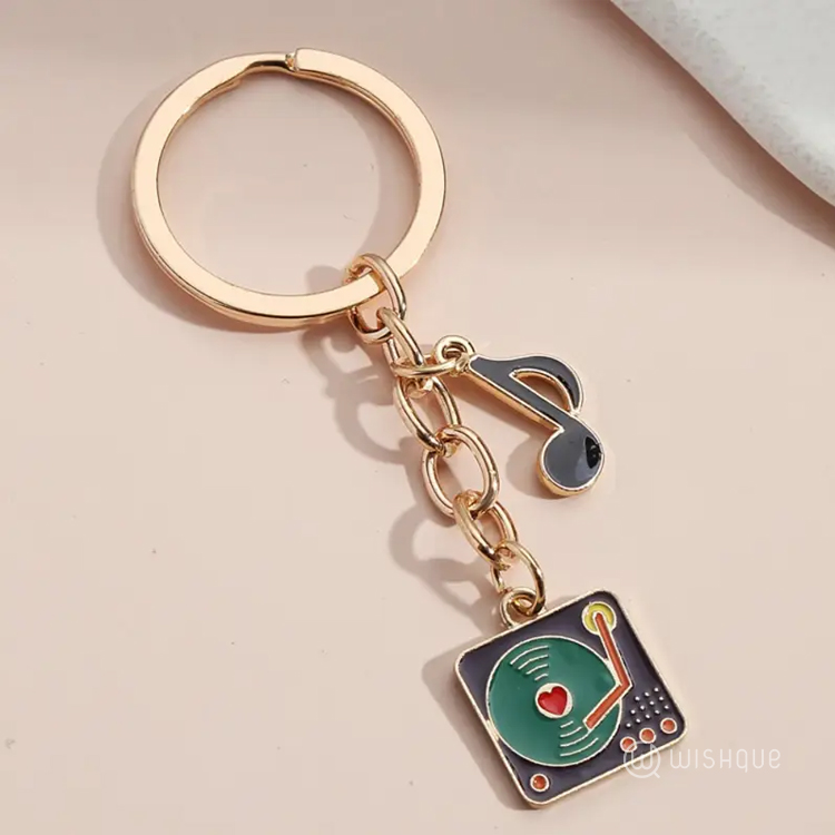Music Notes Key Chain