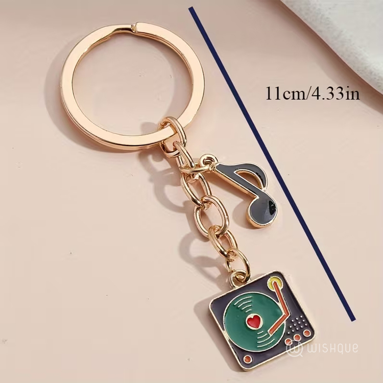 Music Notes Key Chain