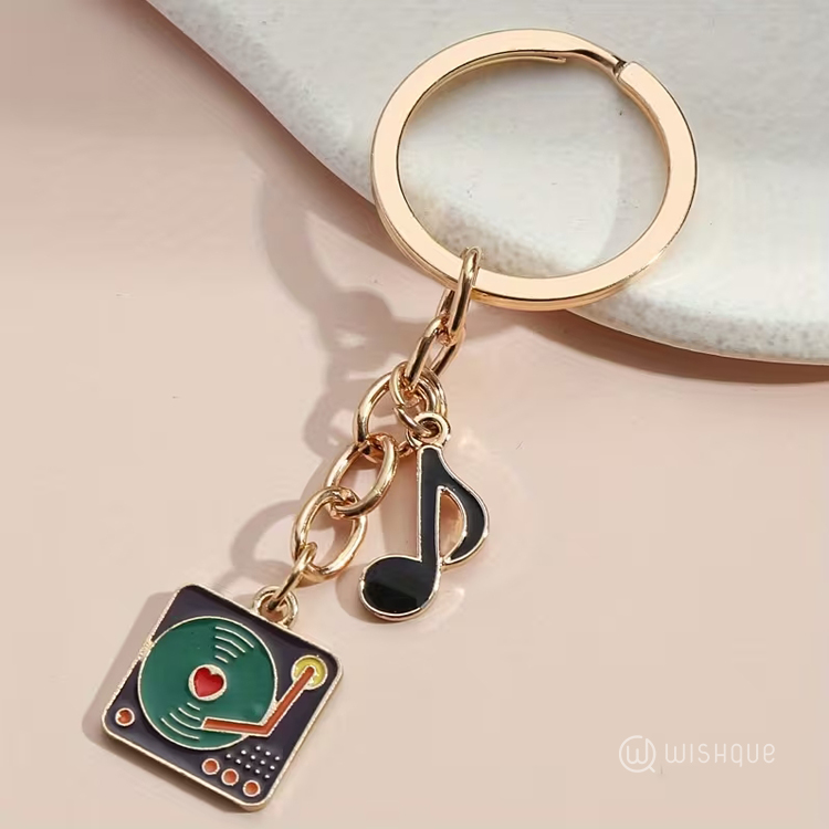Music Notes Key Chain