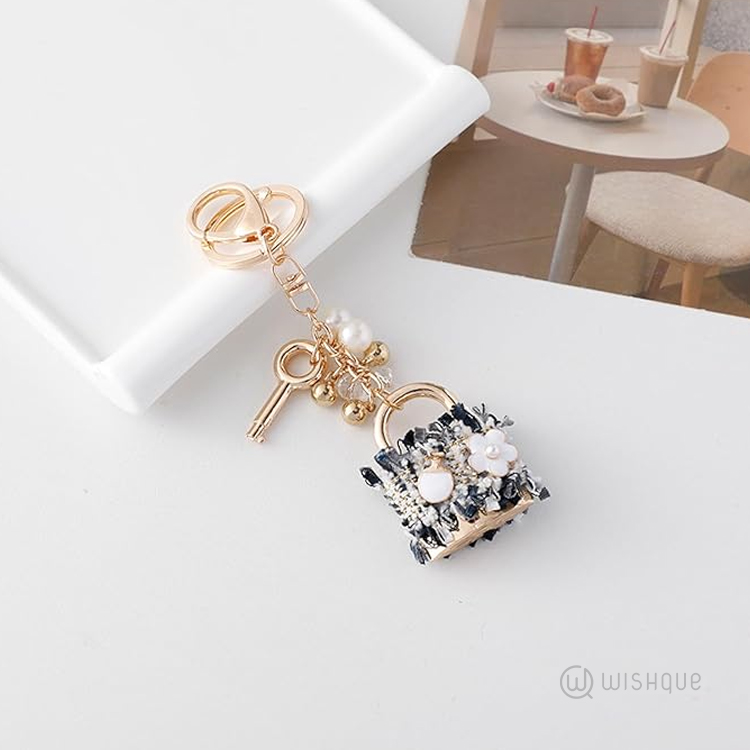 Key Shape Keyring Key Chain - Blue