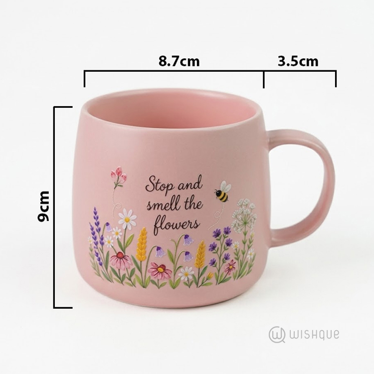 Stop and Smell The Flowers Large Porcelain Mug