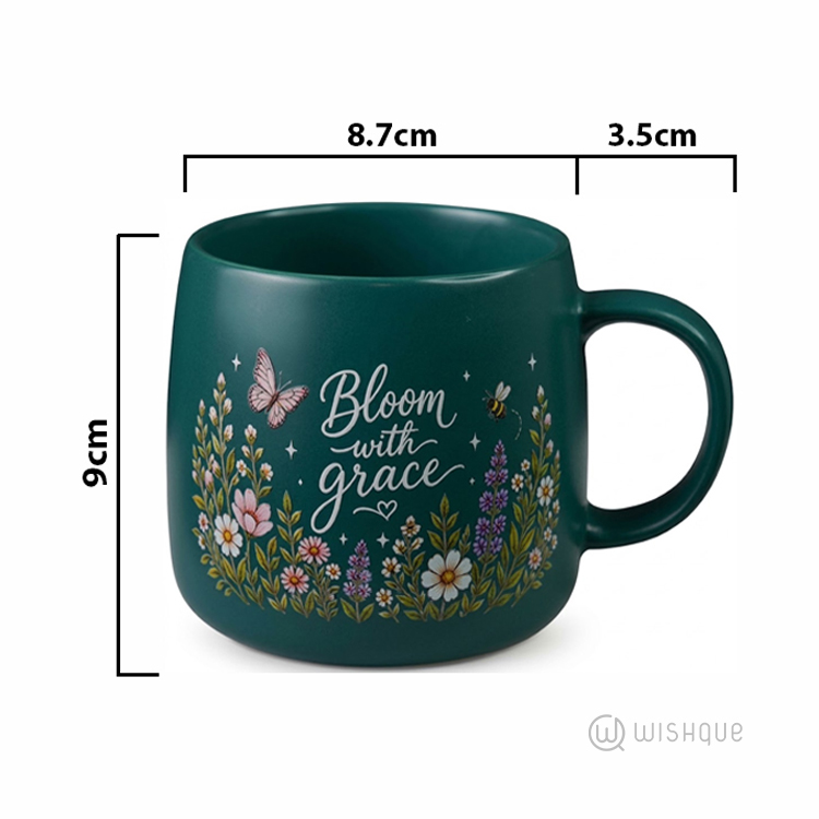 Bloom with Grace Large Porcelain Mug