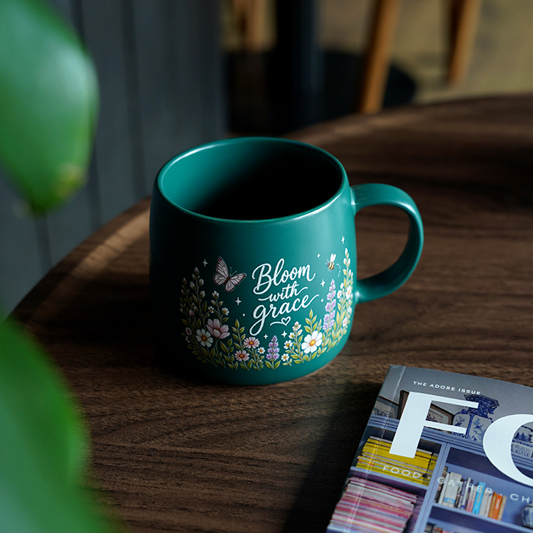 Bloom with Grace Large Porcelain Mug
