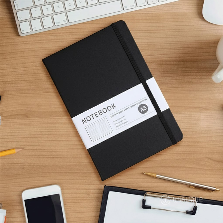 A5 Hardcover Journal Notebook - Black