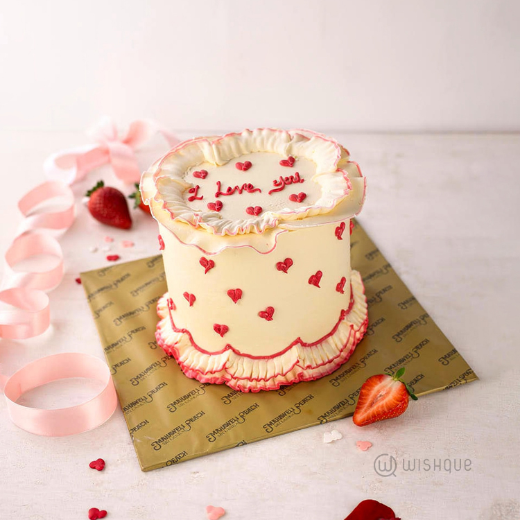 Blushing Ribbon Cake