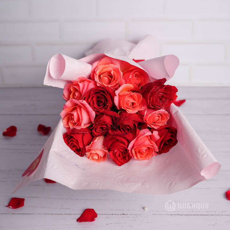 Blushing Romance Fresh Flower Bouquet