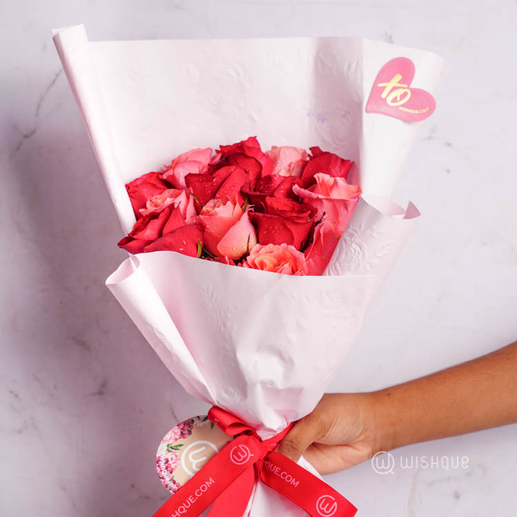 Blushing Romance Fresh Flower Bouquet