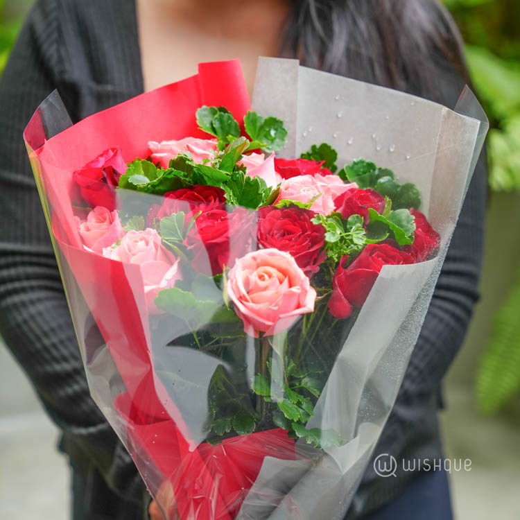 Botanical Blush Roses Flower Bouquet