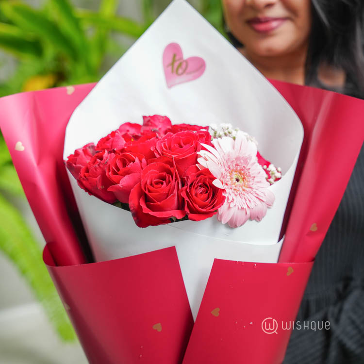 Garnet Elegance Floral Bouquet