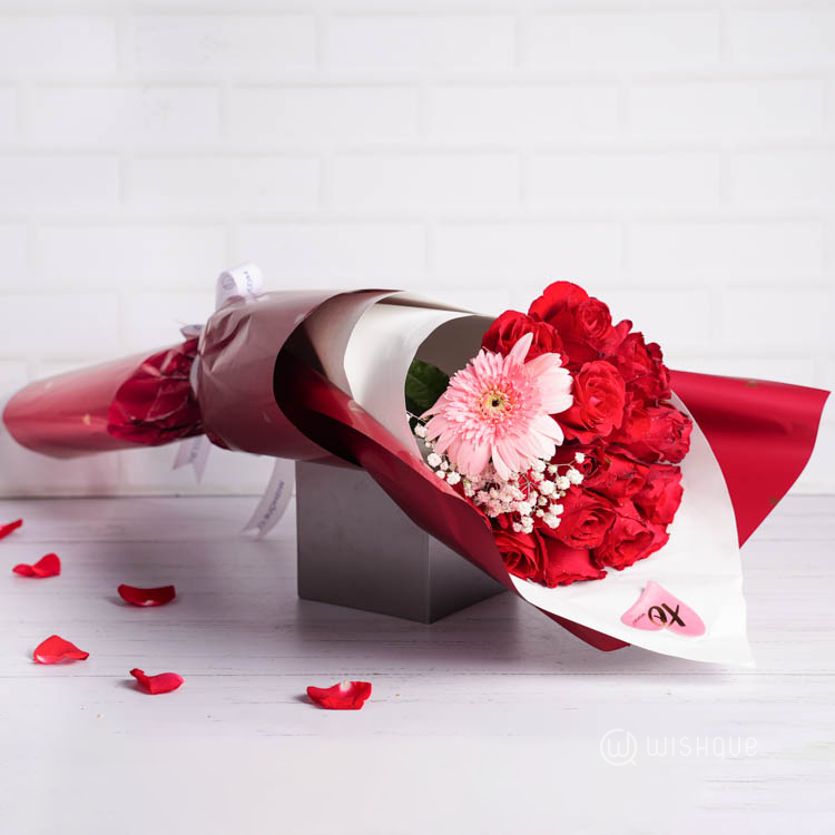 Garnet Elegance Floral Bouquet