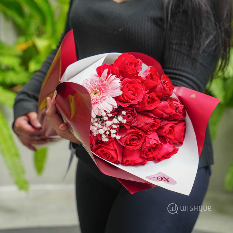 Garnet Elegance Floral Bouquet