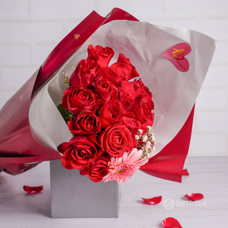 Garnet Elegance Floral Bouquet