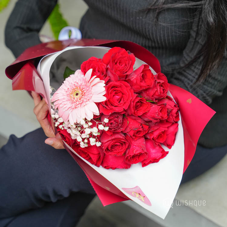 Garnet Elegance Floral Bouquet