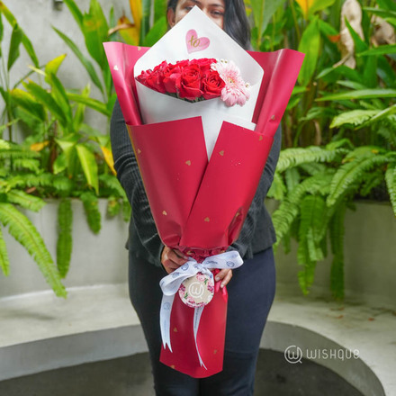 Garnet Elegance Floral Bouquet
