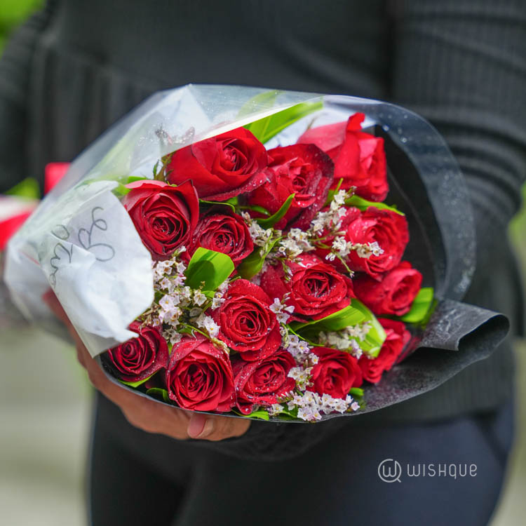 Deep Devotion Roses Flower Bouquet