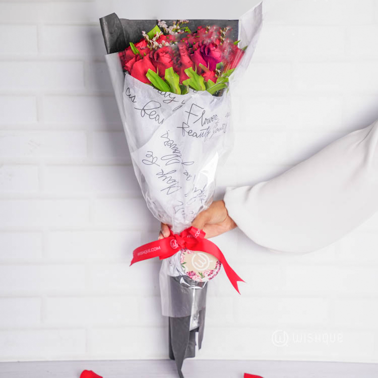 Deep Devotion Roses Flower Bouquet