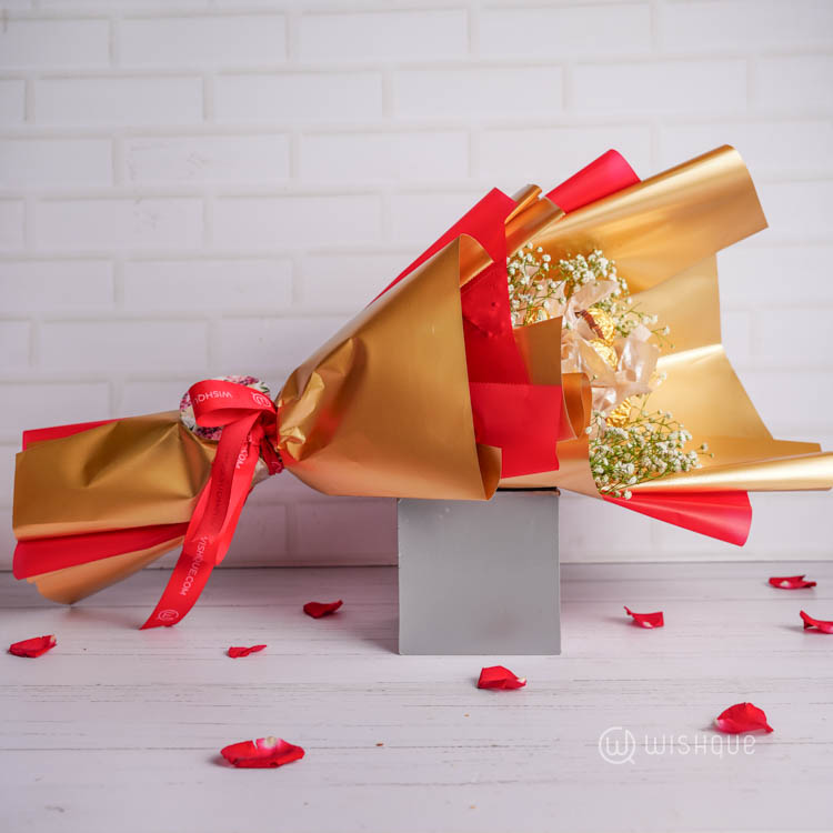Gold Romance Ferrero Bouquet