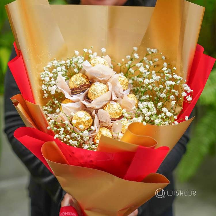Gold Romance Ferrero Bouquet