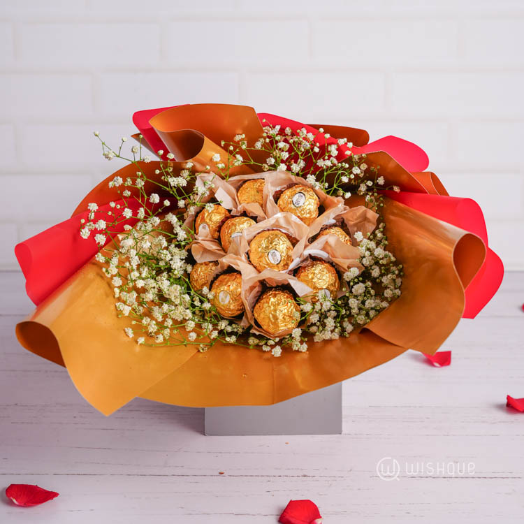 Gold Romance Ferrero Bouquet