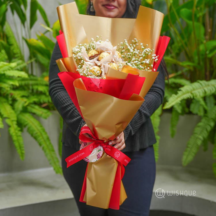 Gold Romance Ferrero Bouquet