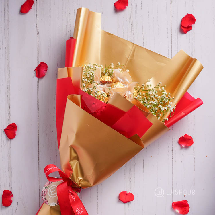 Gold Romance Ferrero Bouquet