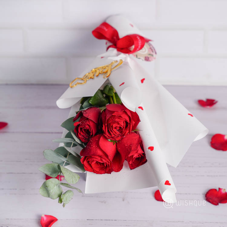 Simply Scarlet Mini Rose Bouquet