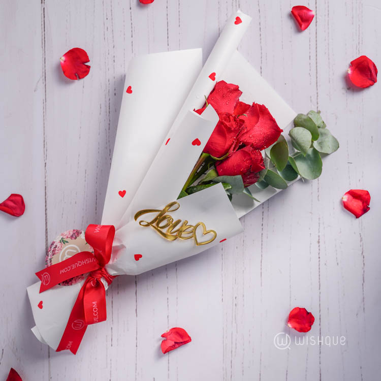 Simply Scarlet Mini Rose Bouquet