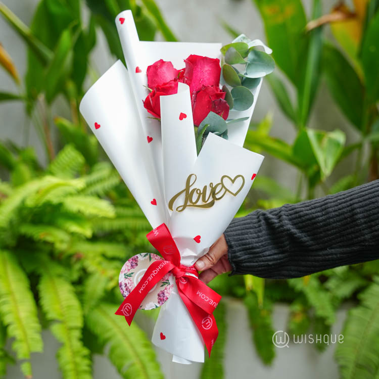 Simply Scarlet Mini Rose Bouquet