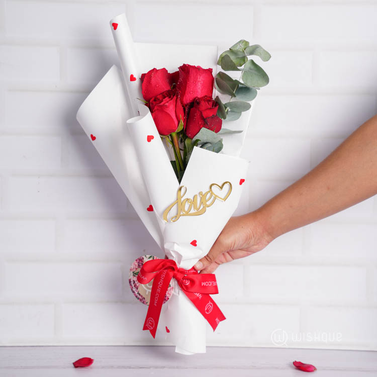 Simply Scarlet Mini Rose Bouquet