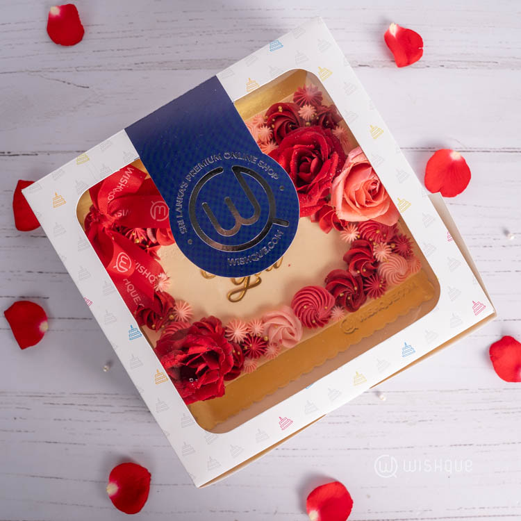 Romance in Petals Raspberry Chocolate Cake