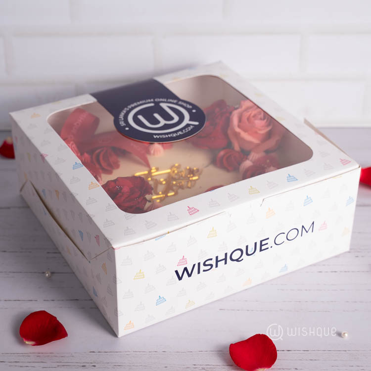 Romance in Petals Raspberry Chocolate Cake