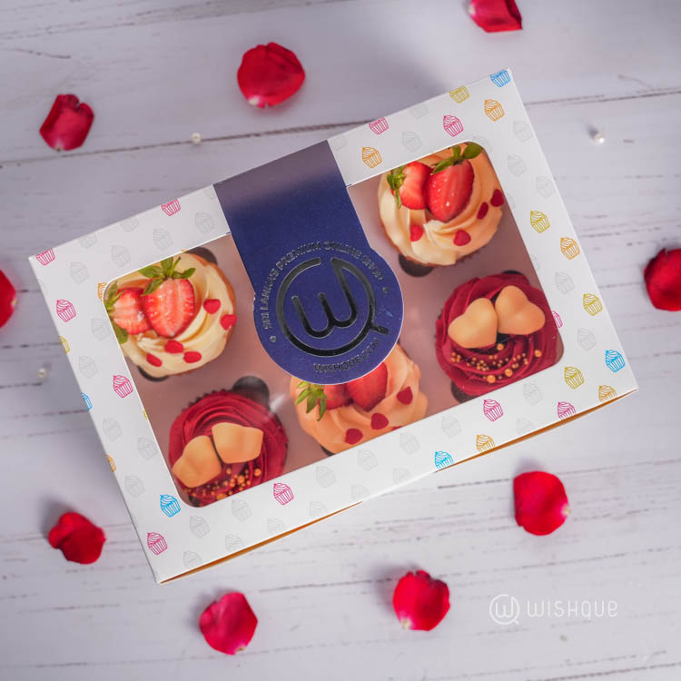 Sweet Crush Berries Cupcake Box of 6