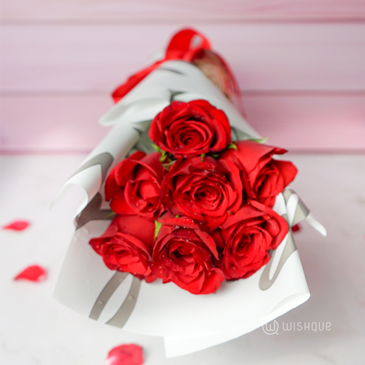Forever Seven Red Roses Mini Bouquet