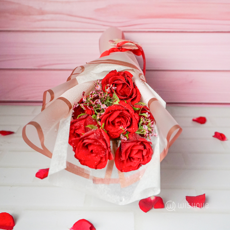 Seven Whispers of Love Red Roses Bouquet