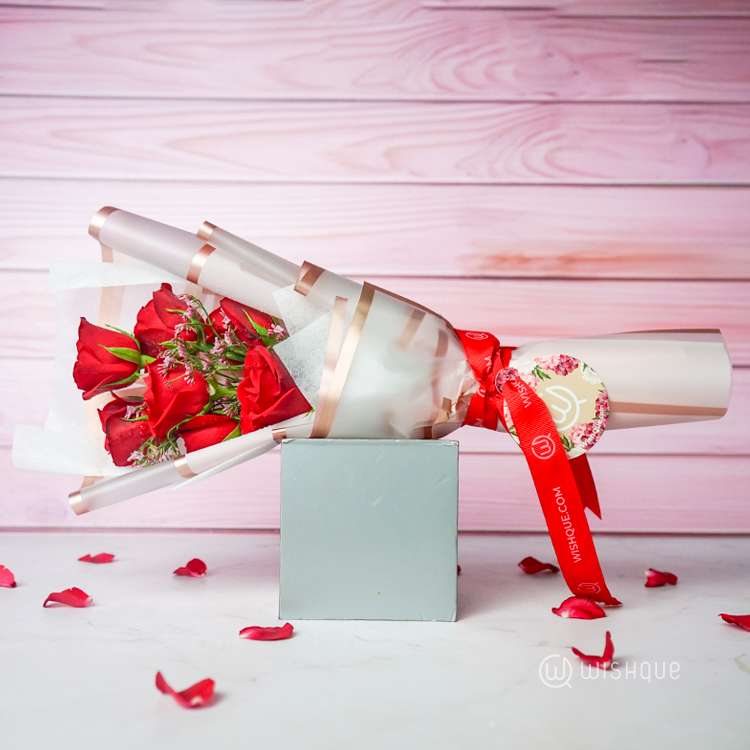 Seven Whispers of Love Red Roses Bouquet