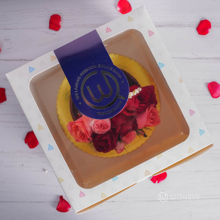 Rose Petal Chocolate Ganache Cake