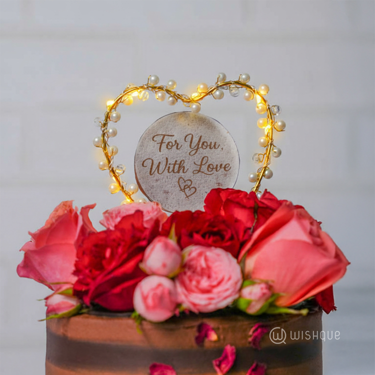 Rose Petal Chocolate Ganache Cake