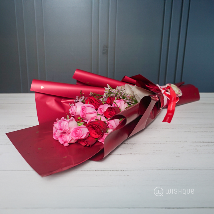 Cherry Rose Delight Rose Arrangement