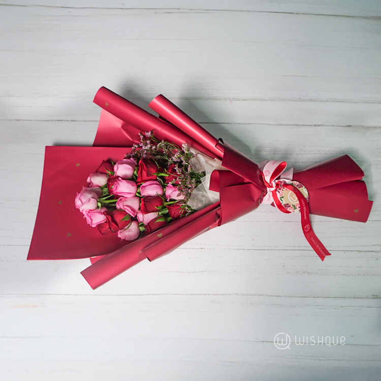 Cherry Rose Delight Rose Arrangement