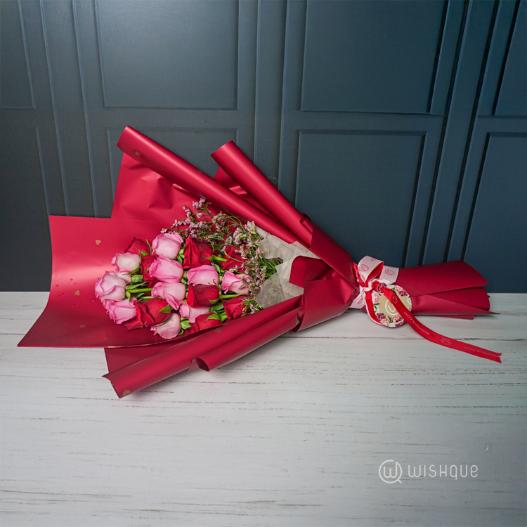 Cherry Rose Delight Rose Arrangement